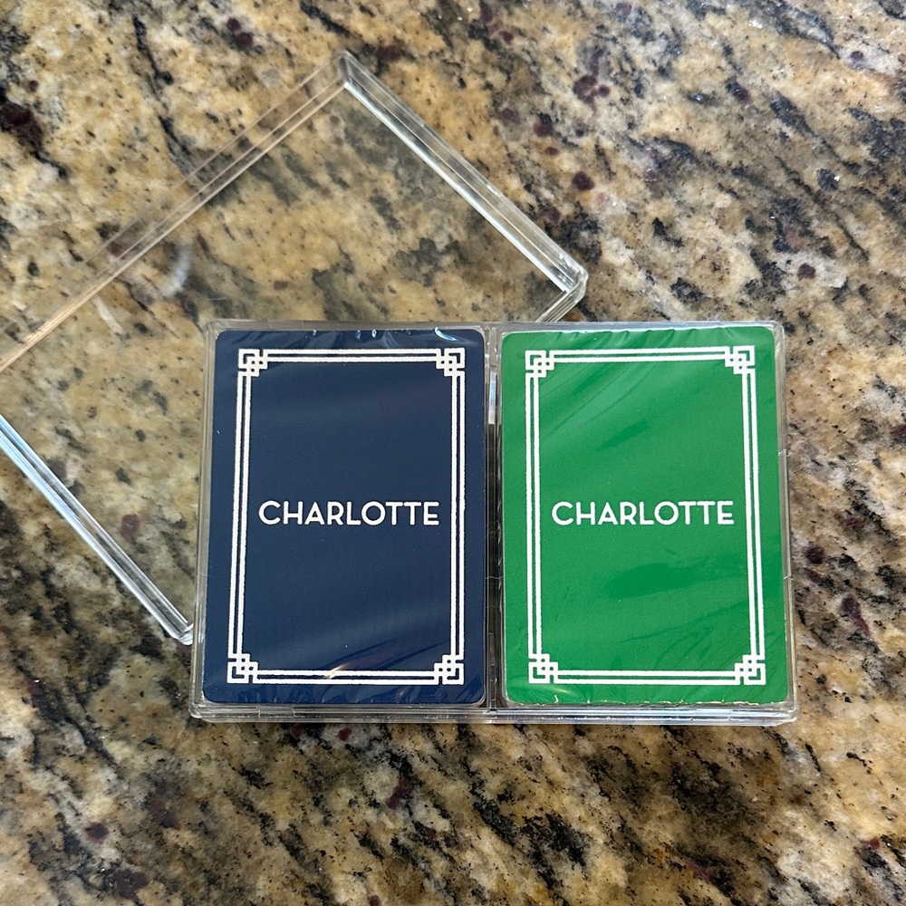 Set of personalized playing cards
